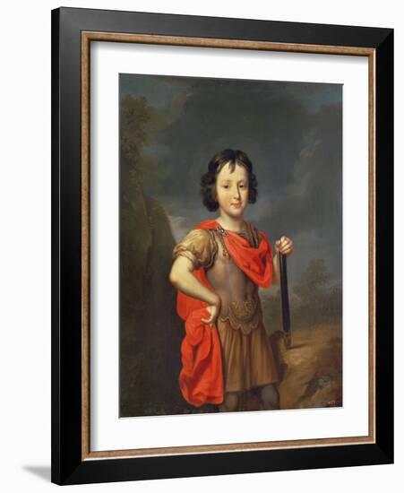 Portrait of Philippe II D'orleans (1674-1723) 1687 (Oil on Canvas)-Pierre Mignard-Framed Giclee Print