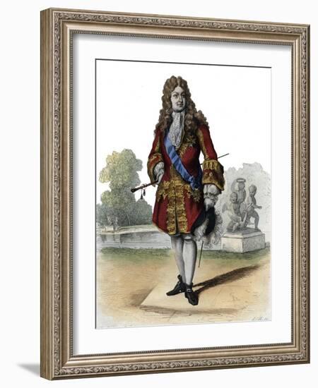 Portrait of Philippe II, Duke of Orleans (1674-1723)-French School-Framed Giclee Print