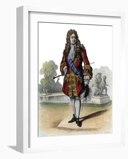 Portrait of Philippe II, Duke of Orleans (1674-1723)-French School-Framed Giclee Print