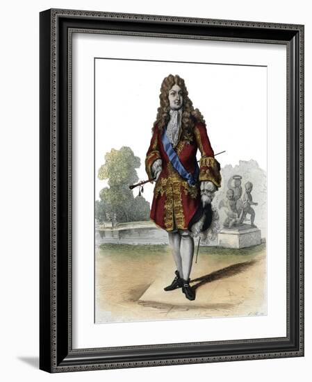 Portrait of Philippe II, Duke of Orleans (1674-1723)-French School-Framed Giclee Print