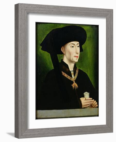 Portrait of Philippe Le Bon (1396-1467) Duc De Bourgogne-Rogier van der Weyden-Framed Giclee Print