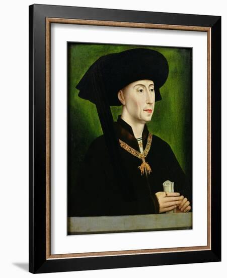 Portrait of Philippe Le Bon (1396-1467) Duc De Bourgogne-Rogier van der Weyden-Framed Giclee Print