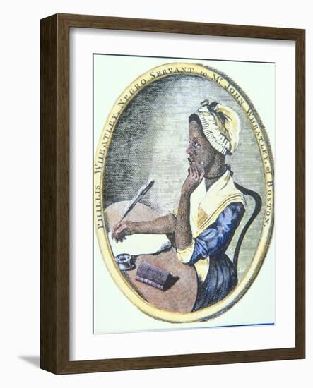 Portrait of Phillis Wheatley (C.1753-85)-null-Framed Giclee Print