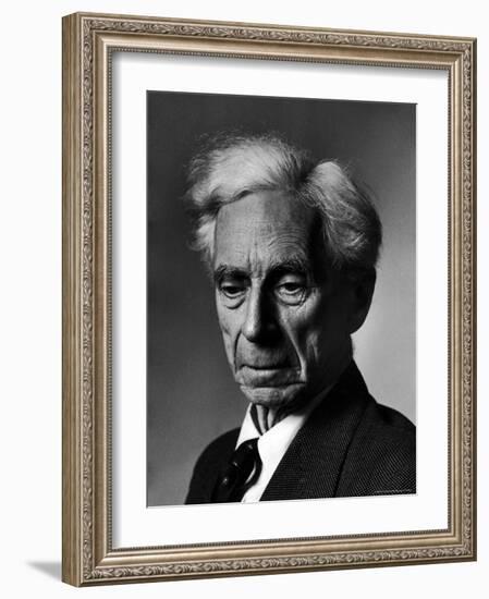 Portrait of Philosopher Bertrand Russell-Alfred Eisenstaedt-Framed Premium Photographic Print