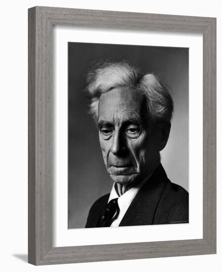 Portrait of Philosopher Bertrand Russell-Alfred Eisenstaedt-Framed Premium Photographic Print
