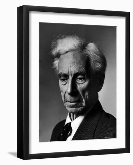 Portrait of Philosopher Bertrand Russell-Alfred Eisenstaedt-Framed Premium Photographic Print