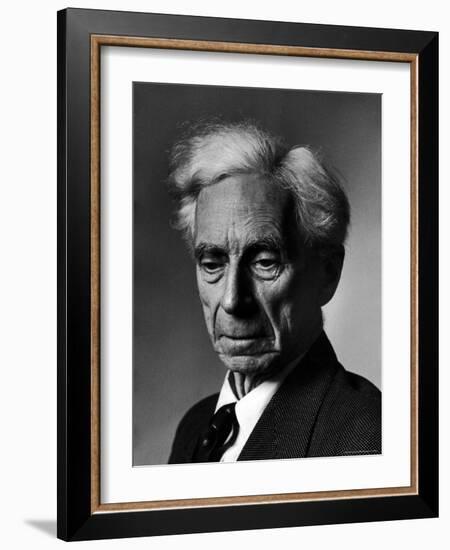 Portrait of Philosopher Bertrand Russell-Alfred Eisenstaedt-Framed Premium Photographic Print