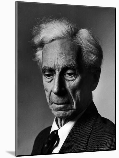 Portrait of Philosopher Bertrand Russell-Alfred Eisenstaedt-Mounted Premium Photographic Print