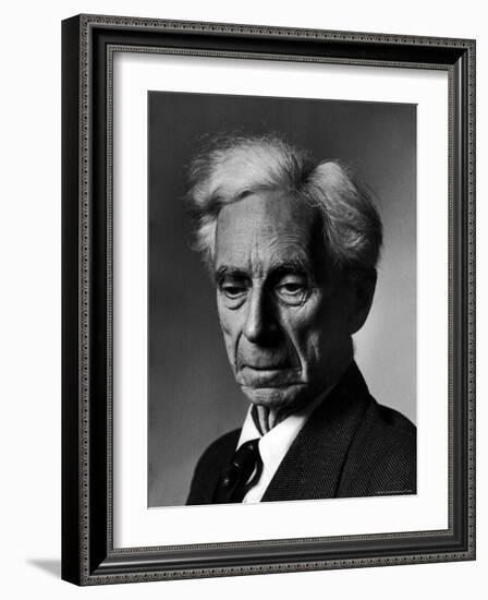 Portrait of Philosopher Bertrand Russell-Alfred Eisenstaedt-Framed Premium Photographic Print