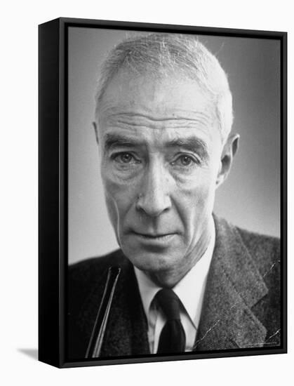 Portrait of Physicist J. Robert Oppenheimer-Alfred Eisenstaedt-Framed Premier Image Canvas