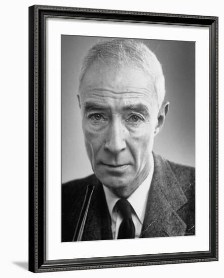 Portrait of Physicist J. Robert Oppenheimer-Alfred Eisenstaedt-Framed Premium Photographic Print