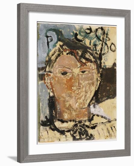 Portrait of Picasso, 1915-Amedeo Modigliani-Framed Giclee Print