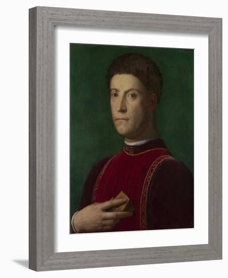 Portrait of Piero De' Medici (The Gout), Ca 1550-1565-Agnolo Bronzino-Framed Giclee Print