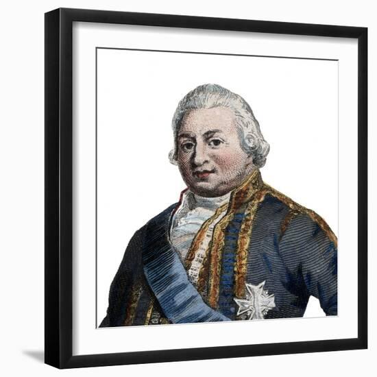 Portrait of Pierre Andre de Suffren de Saint Tropez, bailli de Suffren (1729-1788), French admiral-French School-Framed Giclee Print