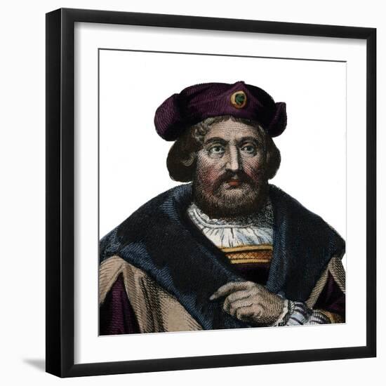 Portrait of Pierre de Ronsard (1524-1585), French poet-French School-Framed Giclee Print