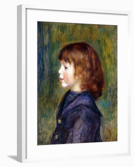 Portrait of Pierre Renoir in a Sailor Suit, 1890-Pierre-Auguste Renoir-Framed Giclee Print