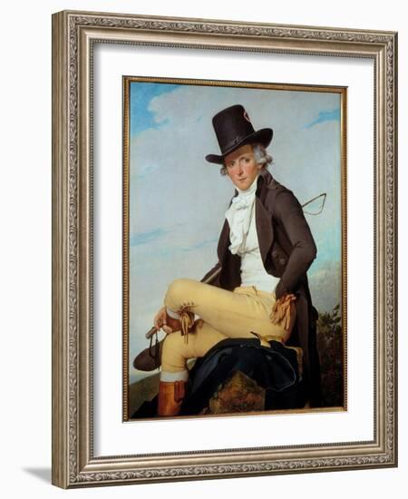 Portrait of Pierre Seriziat (1757-1847) Handsome Brother of the Artist Painting by Jacques Louis Da-Jacques Louis David-Framed Giclee Print