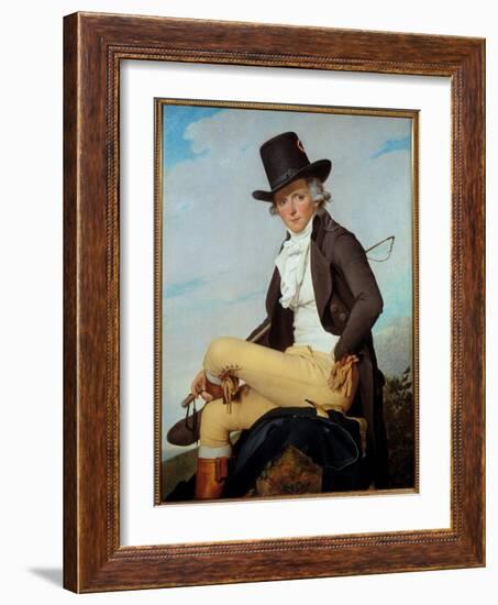 Portrait of Pierre Seriziat (1757-1847) Handsome Brother of the Artist Painting by Jacques Louis Da-Jacques Louis David-Framed Giclee Print