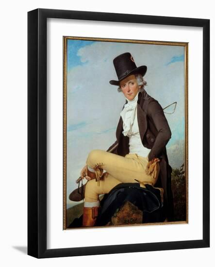 Portrait of Pierre Seriziat (1757-1847) Handsome Brother of the Artist Painting by Jacques Louis Da-Jacques Louis David-Framed Giclee Print