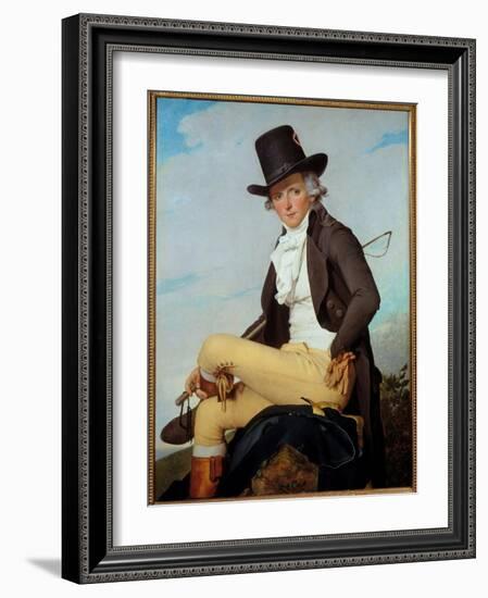 Portrait of Pierre Seriziat (1757-1847) Handsome Brother of the Artist Painting by Jacques Louis Da-Jacques Louis David-Framed Giclee Print