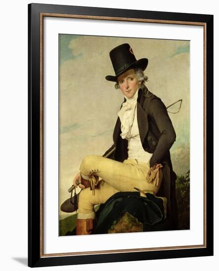 Portrait of Pierre Seriziat (1757-1847) the Artist's Brother-In-Law, 1795-Jacques-Louis David-Framed Giclee Print