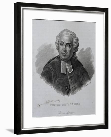 Portrait of Pietro Metastasio, Pseudonym of Pietro Trapassi-null-Framed Giclee Print