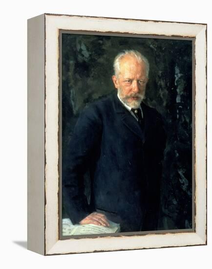 Portrait of Piotr Ilyich Tchaikovsky (1840-93), Russian Composer, 1893-Nikolai Dmitrievich Kuznetsov-Framed Premier Image Canvas