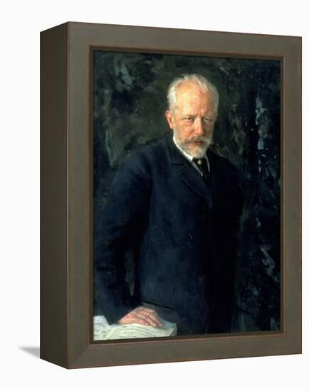 Portrait of Piotr Ilyich Tchaikovsky (1840-93), Russian Composer, 1893-Nikolai Dmitrievich Kuznetsov-Framed Premier Image Canvas