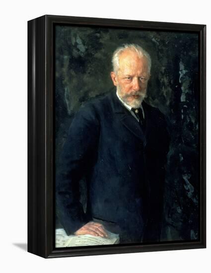 Portrait of Piotr Ilyich Tchaikovsky (1840-93), Russian Composer, 1893-Nikolai Dmitrievich Kuznetsov-Framed Premier Image Canvas