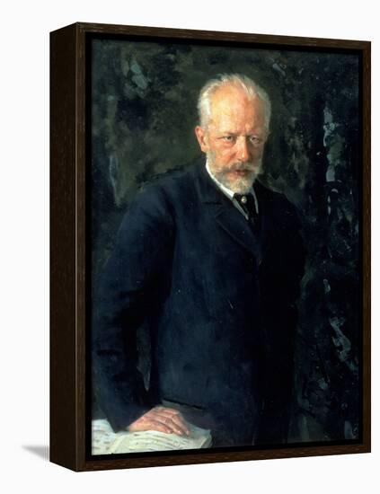 Portrait of Piotr Ilyich Tchaikovsky (1840-93), Russian Composer, 1893-Nikolai Dmitrievich Kuznetsov-Framed Premier Image Canvas