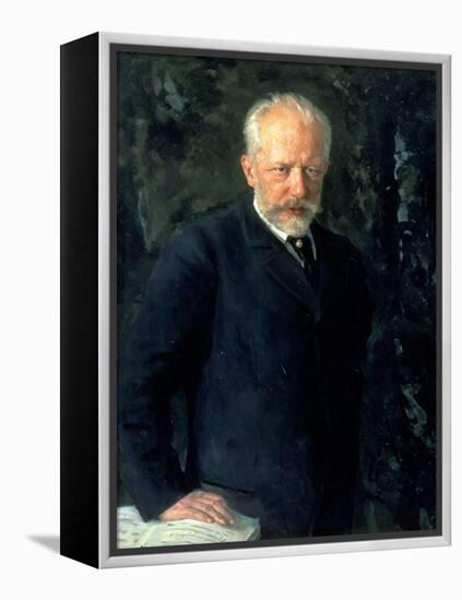 Portrait of Piotr Ilyich Tchaikovsky (1840-93), Russian Composer, 1893-Nikolai Dmitrievich Kuznetsov-Framed Premier Image Canvas