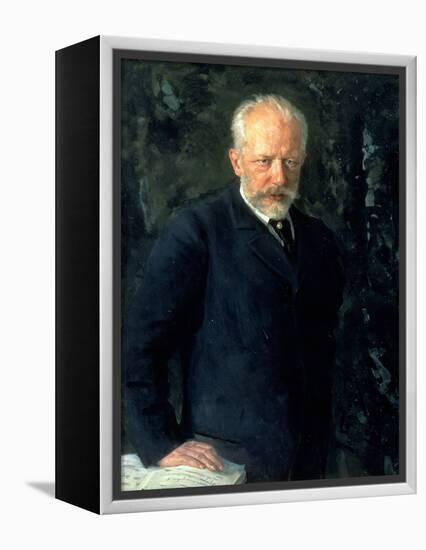 Portrait of Piotr Ilyich Tchaikovsky (1840-93), Russian Composer, 1893-Nikolai Dmitrievich Kuznetsov-Framed Premier Image Canvas