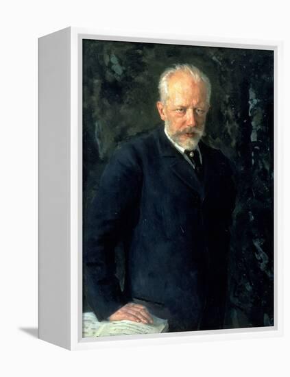 Portrait of Piotr Ilyich Tchaikovsky (1840-93), Russian Composer, 1893-Nikolai Dmitrievich Kuznetsov-Framed Premier Image Canvas