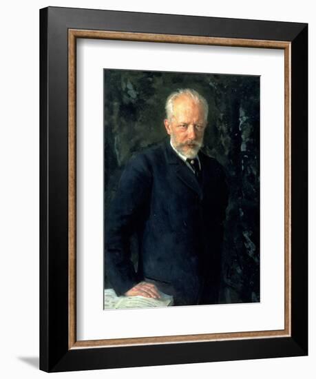 Portrait of Piotr Ilyich Tchaikovsky (1840-93), Russian Composer, 1893-Nikolai Dmitrievich Kuznetsov-Framed Giclee Print