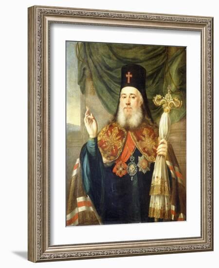 Portrait of Platon, Metropolitan of Moscow and Kolomna-Vladimir Lukich Borovikovsky-Framed Premium Giclee Print