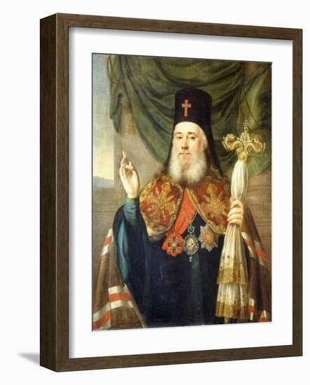 Portrait of Platon, Metropolitan of Moscow and Kolomna-Vladimir Lukich Borovikovsky-Framed Premium Giclee Print