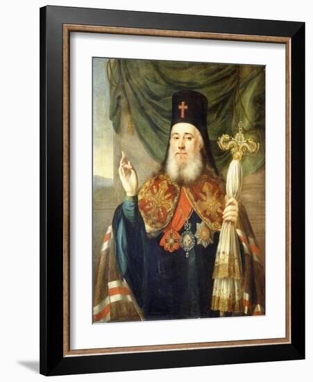 Portrait of Platon, Metropolitan of Moscow and Kolomna-Vladimir Lukich Borovikovsky-Framed Premium Giclee Print