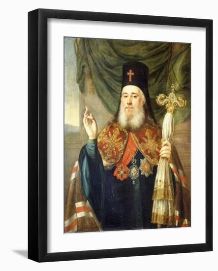 Portrait of Platon, Metropolitan of Moscow and Kolomna-Vladimir Lukich Borovikovsky-Framed Premium Giclee Print