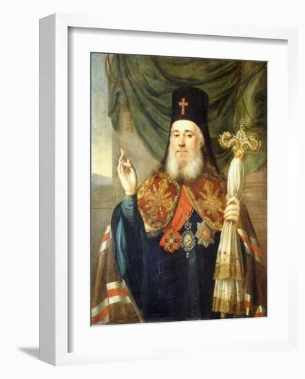 Portrait of Platon, Metropolitan of Moscow and Kolomna-Vladimir Lukich Borovikovsky-Framed Premium Giclee Print