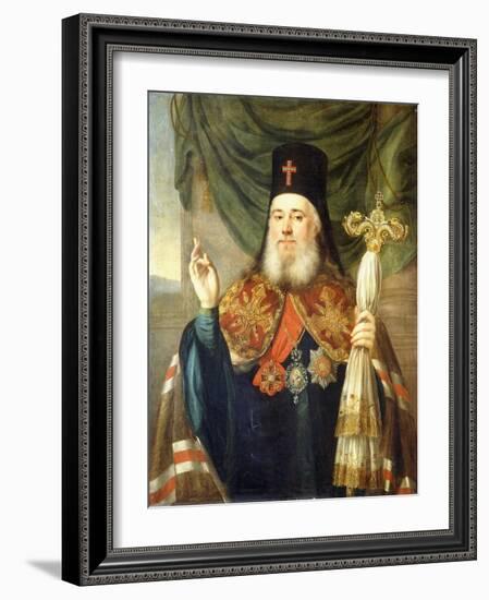 Portrait of Platon, Metropolitan of Moscow and Kolomna-Vladimir Lukich Borovikovsky-Framed Premium Giclee Print