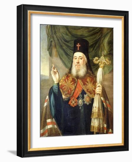 Portrait of Platon, Metropolitan of Moscow and Kolomna-Vladimir Lukich Borovikovsky-Framed Premium Giclee Print