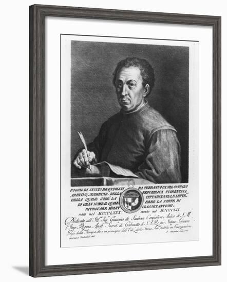 Portrait of Poggio Bracciolini, 1769-Francesco Allegrini-Framed Giclee Print