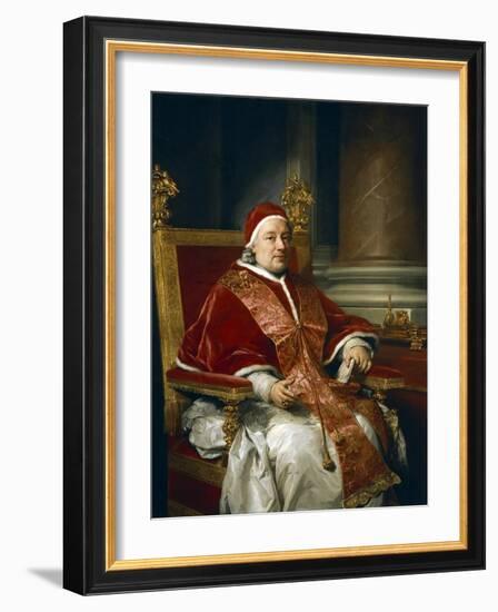 Portrait of Pope Clement XIII Rezzonico, 1758-Anton Raphael Mengs-Framed Giclee Print