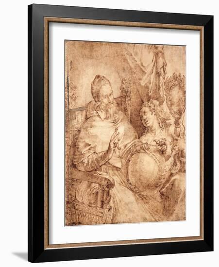 Portrait of Pope Gregory Xiii, Three-Quarter Length, Seated in an Armchair-Bartolomeo Passarotti-Framed Giclee Print