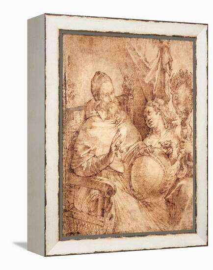 Portrait of Pope Gregory Xiii, Three-Quarter Length, Seated in an Armchair-Bartolomeo Passarotti-Framed Premier Image Canvas