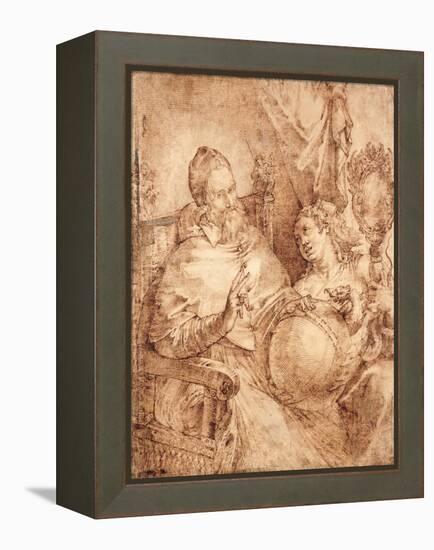 Portrait of Pope Gregory Xiii, Three-Quarter Length, Seated in an Armchair-Bartolomeo Passarotti-Framed Premier Image Canvas