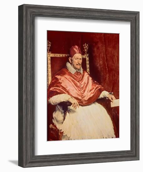 Portrait of Pope Innocent X (1574-1655), 1650-Diego Velazquez-Framed Giclee Print