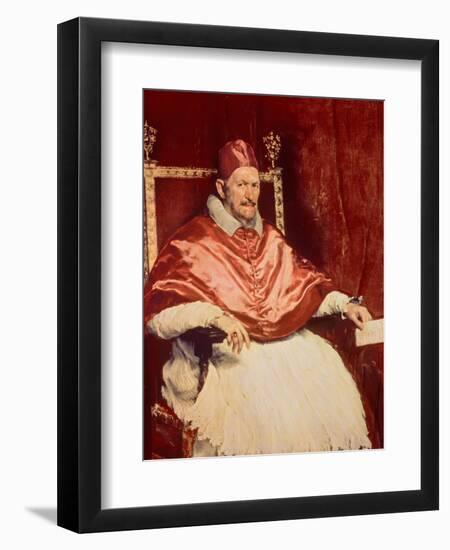 Portrait of Pope Innocent X (1574-1655), 1650-Diego Velazquez-Framed Giclee Print