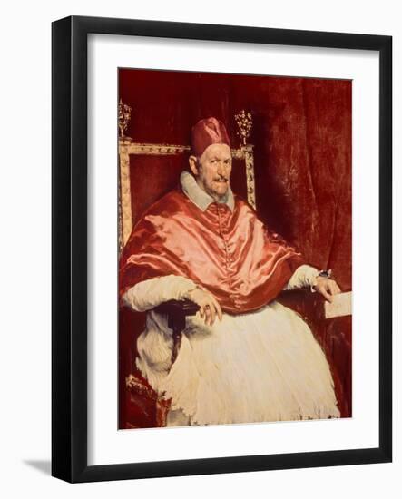 Portrait of Pope Innocent X (1574-1655), 1650-Diego Velazquez-Framed Giclee Print