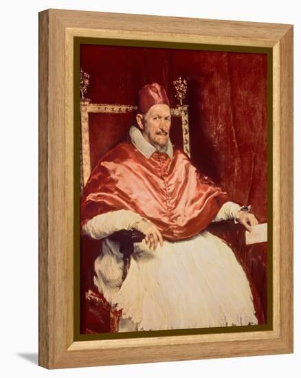 Portrait of Pope Innocent X (1574-1655), 1650-Diego Velazquez-Framed Premier Image Canvas